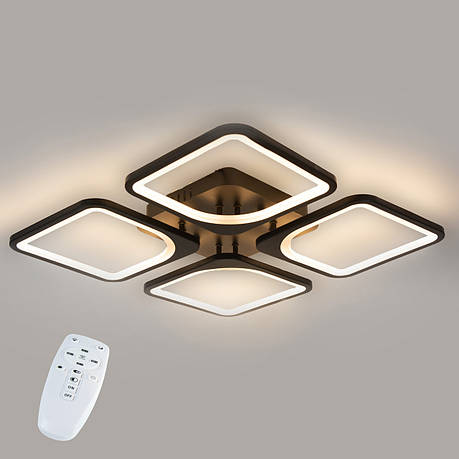 Стельова LED люстра, світлодіодний світильник Sunlight чорний 5631/4, фото 1
