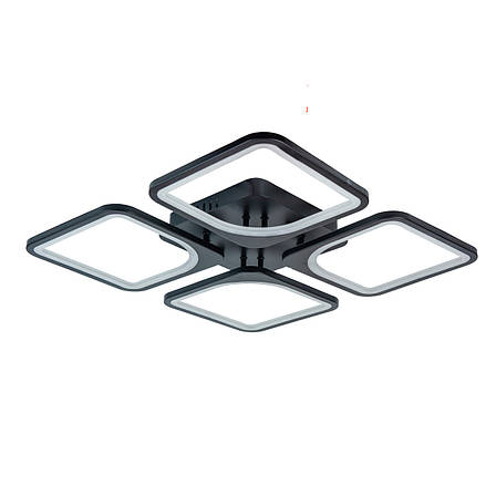 Стельова LED люстра, світлодіодний світильник Sunlight чорний 5631/4, фото 3