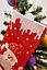 Новорічний подарунковий чобіток, Різдв"яний носок, з вишивкою, червоного кольору, вишивка - Санта.ПП"Світлана-К", фото 2
