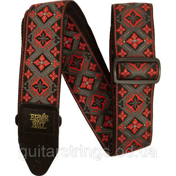 Ремень гитарный Ernie Ball 5346 Jacquard Polypro Strap Red King, фото 1