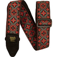 Ремень гитарный Ernie Ball 5346 Jacquard Polypro Strap Red King