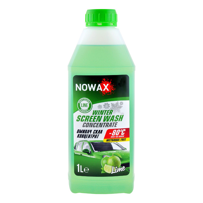 Зимовий омивач скла Nowax Winter Screen Wash концентрат -80 °C 1 л Лайм (NX01170)