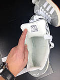 Кросівки зимові Adidas Campus чоловічі світло-сірі на хутрі замшеві адідас кампус теплі кеди, фото 4