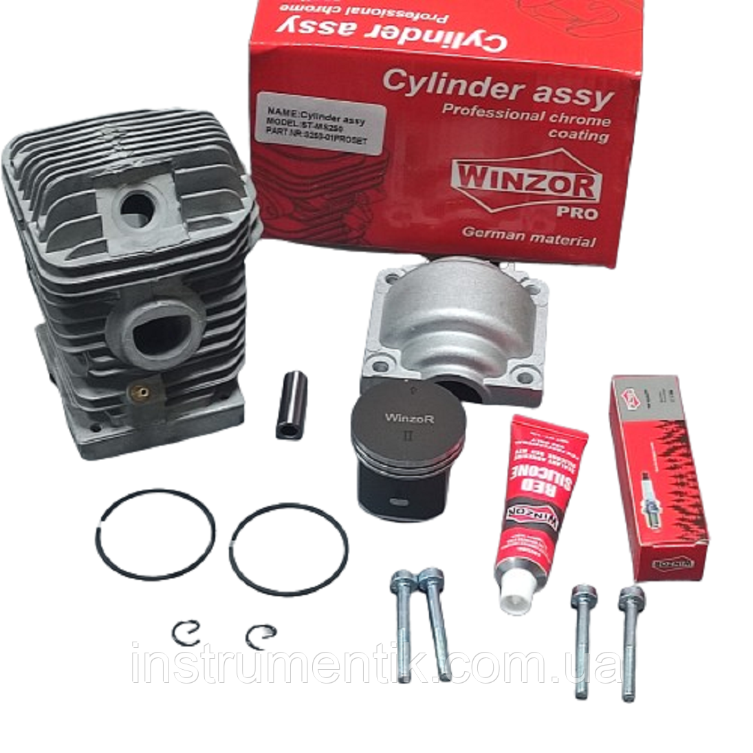 Циліндр з поршнем для бензопил MS 250 winzor ceramic