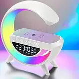 Смарт-лампа G-Smart RGB BT-3401 Велика лампа пропонує зручне бездротове заряджання та функцію будильника, фото 3