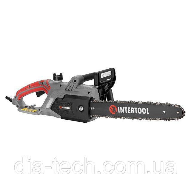 Пила ланцюгова електрична 2400 Вт, шина 40 см, боковий двигун INTERTOOL DT-2201, фото 1