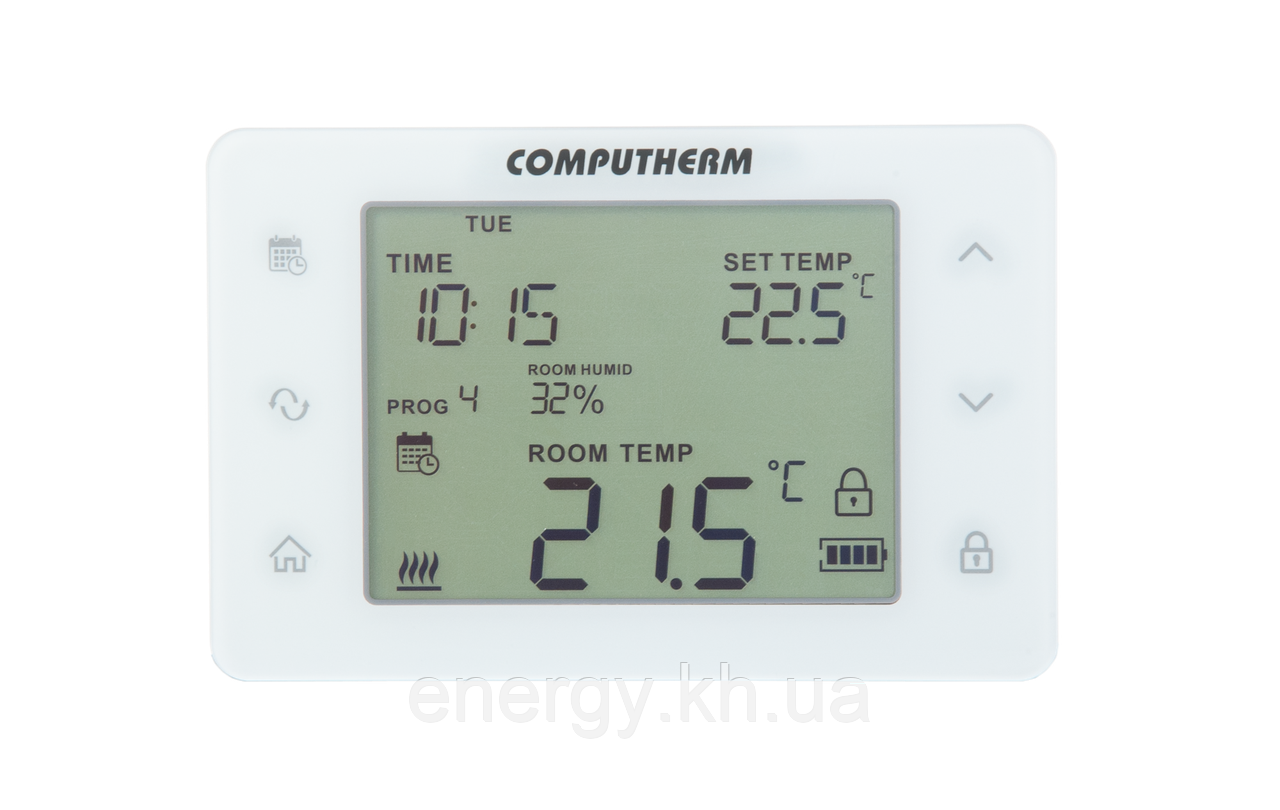 Програмований, сенсорний тижневий терморегулятор COMPUTHERM Q20