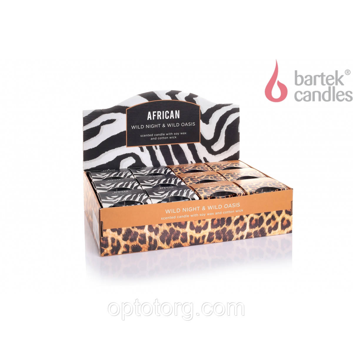 Свічки ароматизовані в склянці BARTEK African 115 g