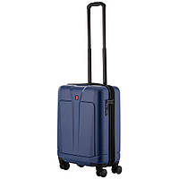 Пластиковый маленький чемодан Wenger BC Packer с расширением на 4 колесах синий