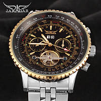 Механические часы Jaragar Luxury, мужские, с автоподзаводом, Lux, показывают дату, луну, сталь, D C