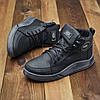 Чоловічі зимові шкіряні черевики, кросівки (натуральна шкіра) чорні на хутрі, чоловіче взуття на зиму, розмір 40 41 42 43 44 45, фото 3