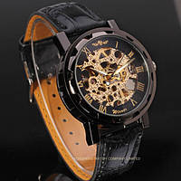 Механические часы Winner Chocolate, мужские, стильные, статусные, минеральное стекло, D C