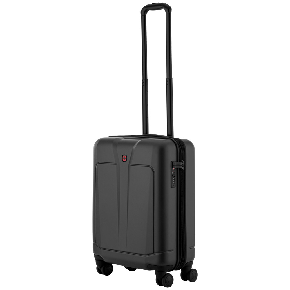 Пластикова маленька валіза Wenger BC Packer з розширенням на 4 колесах чорна