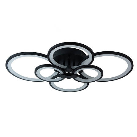 Стельова LED люстра, світлодіодний світильник Sunlight чорний 5332/2+2+2, фото 2