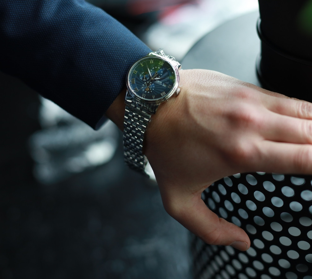 Наручний годинник Lobinni Millionare, чоловічий з автопідзаводом, металевий Device Clock