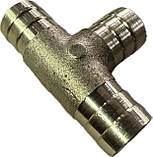 Трійник з'єднувальний патрубків опалювача 16/16/16/ Бронза, фото 3