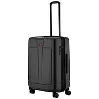 Пластиковый средний чемодан Wenger BC Packer с расширением на 4 колесах черный