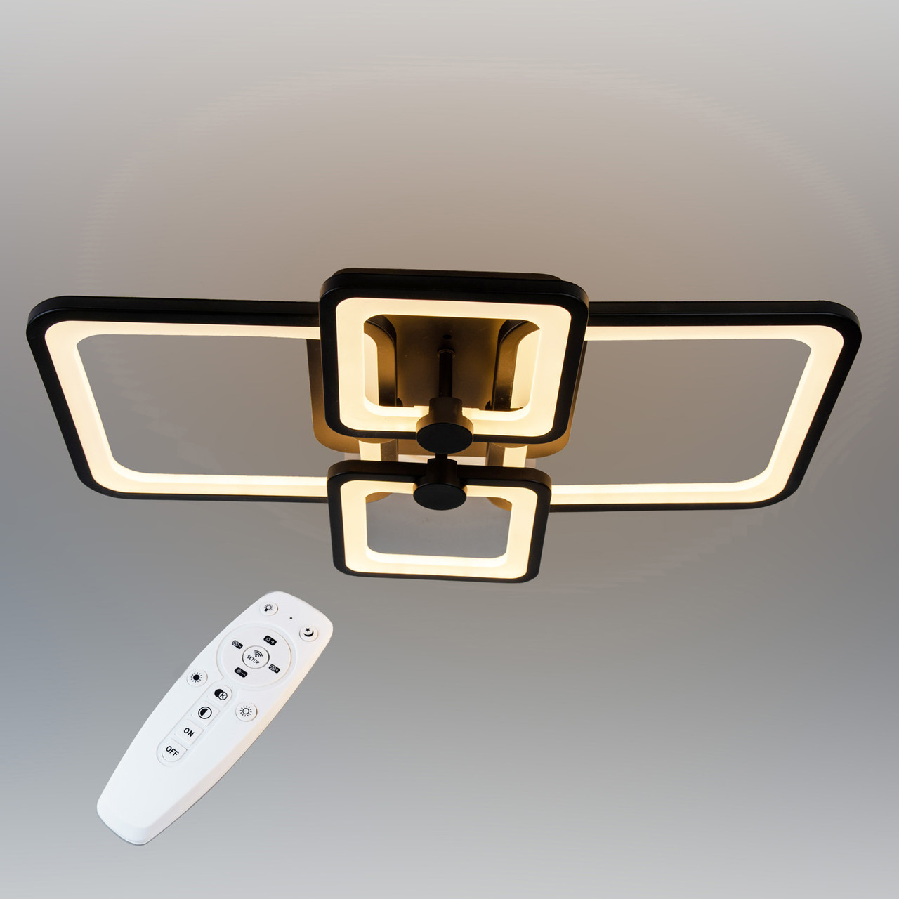 Стельова LED люстра, світлодіодний світильник Sunlight чорний 5338/2+2