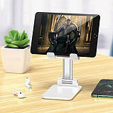 Тримач для телефона та планшета Hybrid Folding Stand Plastic No1 складана підставка регульована, фото 6