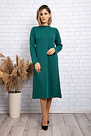 Женское теплое платье миди Serianno зеленое S