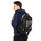 Рюкзак міський офісний Zelart Grissom 8810 обсяг 24 літри Black-Grey, фото 10