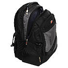 Рюкзак міський офісний Zelart Grissom 8810 обсяг 24 літри Black-Grey, фото 2