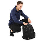 Рюкзак міський офісний Zelart Grissom 6605 обсяг 24 літри Black, фото 8