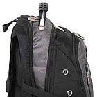 Рюкзак міський офісний Zelart Grissom 6605 обсяг 24 літри Black-Grey, фото 6