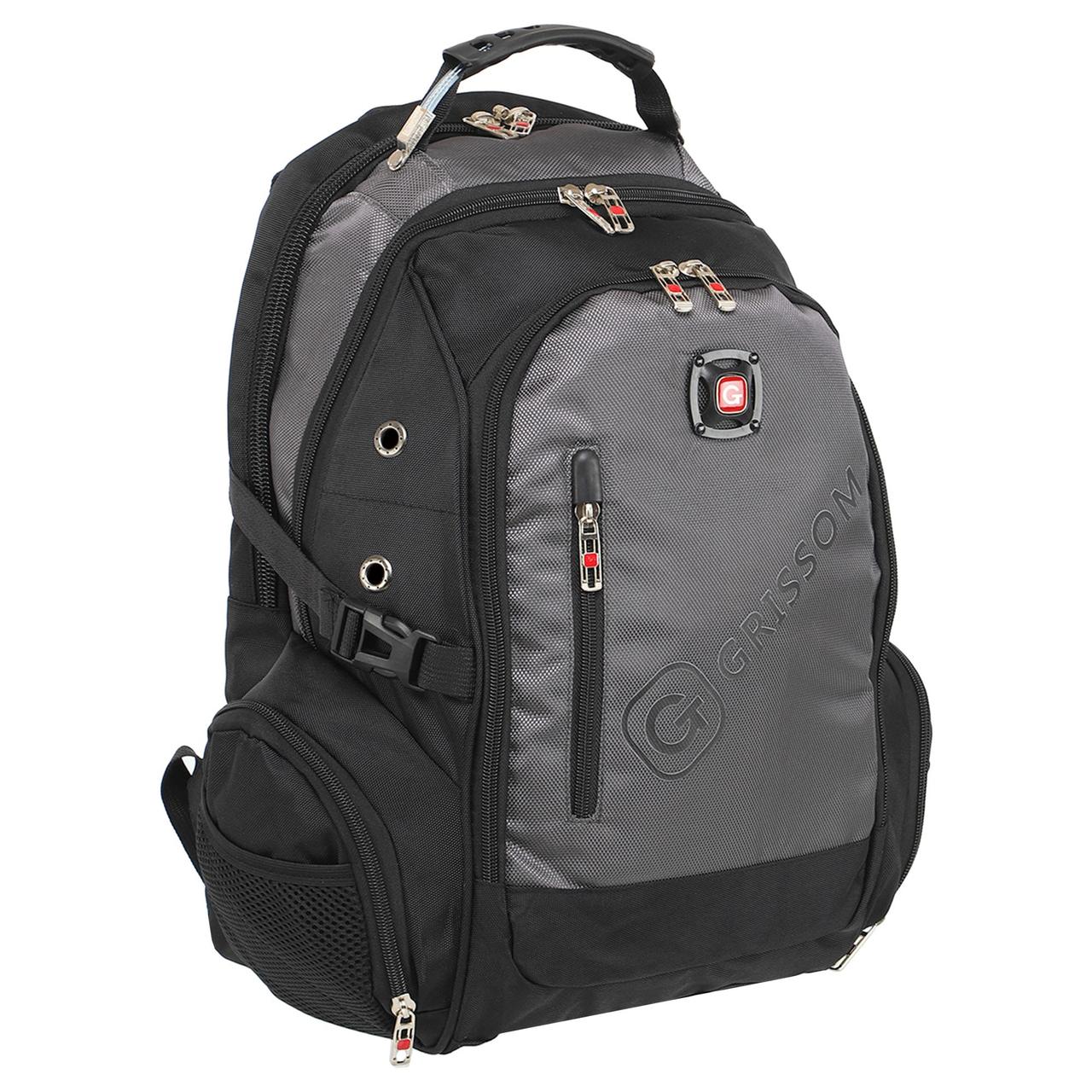 Рюкзак міський офісний Zelart Grissom 6605 обсяг 24 літри Black-Grey, фото 1
