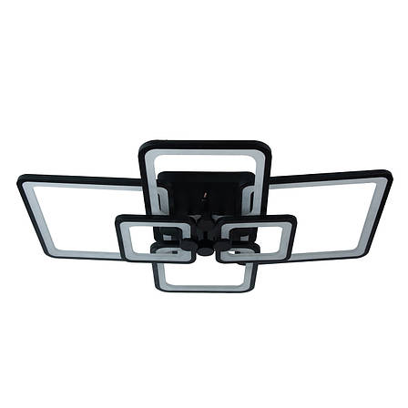 Стельова LED люстра, світлодіодний світильник Sunlight чорний 5338/2+2+2, фото 3