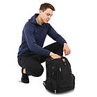 Рюкзак міський офісний Zelart Grissom 8815 обсяг 24 літри Black, фото 8