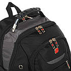 Рюкзак міський офісний Zelart Grissom 1906 обсяг 24 літри Black-Grey, фото 6