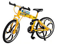 Модель гоночного велосипеда фингербайк Crazy Magic Finger складной 1:10 Складной Желтый Хіт продажу!