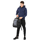 Рюкзак міський офісний Zelart Grissom 1905 обсяг 24 літри Black-Grey, фото 7