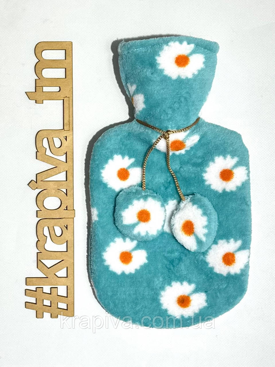 Грілка багаторазова водна в чохлі, водяна гумова грелка тепла для тіла рук ніг, дитяча доросла тип А, фото 1