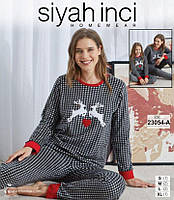 Отличная зимняя пижама с оленями - теплая и качественная