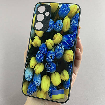Чохол для Samsung Galaxy A34 5G (A346E) чохол з тюльпанами із захистом камери на самсунг а34 5г чорний q7k, фото 1
