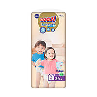 Трусики-подгузники GOO.N Premium Soft для детей 12-17 кг (размер 5(XL), унисекс, 36 шт)  E-vce - Знак Якості