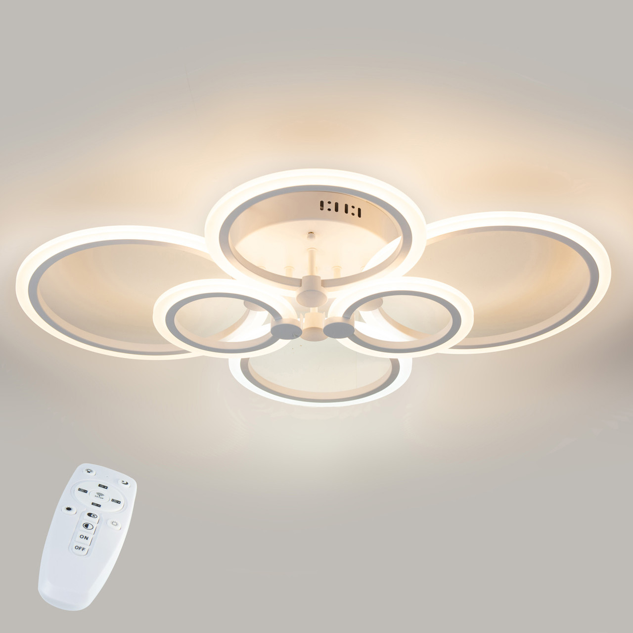 Стельова LED люстра, світлодіодний світильник Sunlight білий 5333/2+2+2