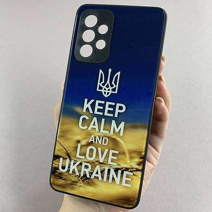 Чохол для Samsung Galaxy A52s чохол Love Ukraine із захистом камери на телефон самсунг а52с чорний q7k, фото 1