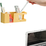 Підвісний органайзер тримач для смартфона пульта настінний бежевий, фото 2