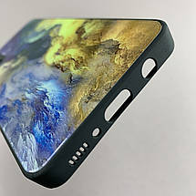 Чохол для Samsung Galaxy A31 мармуровий чохол із захистом камери на телефон самсунг а31 чорний q7k, фото 6