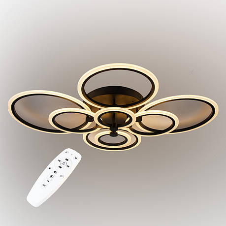 Стельова LED люстра, світлодіодний світильник Sunlight чорний 5333/2+2+2+2, фото 1
