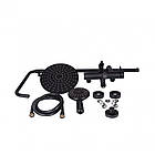 Раковина кухонна Lidz H5050B чорна в складі зі змішувачем, сифоном, килимком і кошиком, фото 7