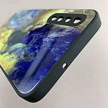 Чохол для Samsung Galaxy A50 мармуровий чохол із захистом камери на телефон самсунг а50 чорний q7k, фото 5