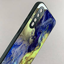 Чохол для Samsung Galaxy A50 мармуровий чохол із захистом камери на телефон самсунг а50 чорний q7k, фото 4