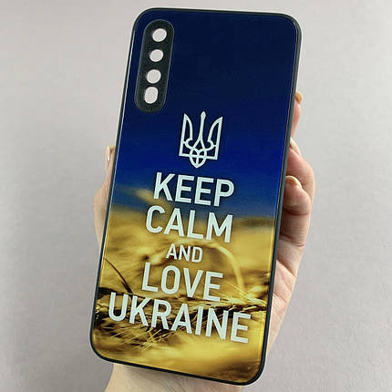 Чохол для Samsung Galaxy A50s чохол Love Ukraine із захистом камери на телефон самсунг а50с чорний q7k, фото 1
