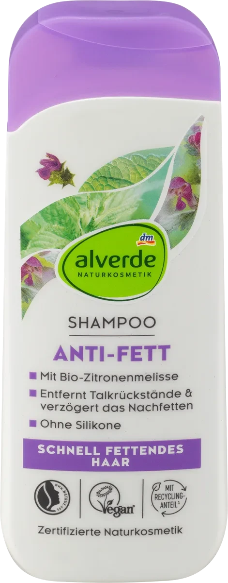 Шампунь для жирного волосся alverde NATURKOSMETIK Anti Fett, 200 мл