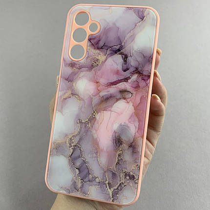 Чохол для Samsung Galaxy A24 4G (A245F) мармуровий чохол із захистом камери на телефон самсунг а24 4г персиковий q7k, фото 1