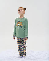 Пижама детская на девочку мишка размер 14-15 162-168, Хаки